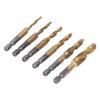 6pcs Titanium Coated Threaded Drill Taps HSS 4341 Drill Tap Set Durable Screw Drill Tap  Drilling