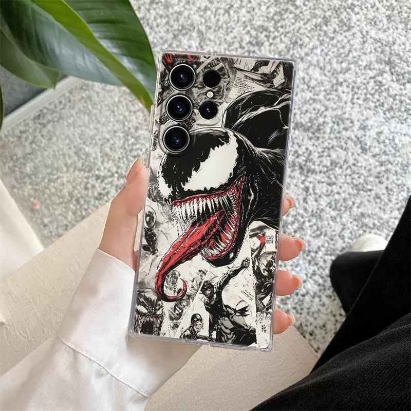 

Прозрачный чехол Marvel Venom Comics для Samsung Galaxy S26 S25 Ultra S24 S22 S26 Plus S20 S23 S21 S25 FE 5G Силиконовый прозрачный чехол Galaxy S22 5G