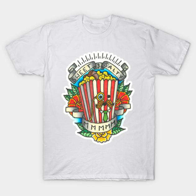 

Men Black Print T-shirt Detective Popcorn Last Podcast Tattoo Art No-Cut Transfer Paper Print Cotton Tshirt XL білий