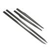 4 Pcs Door Bottom Decal Trim Panel Carbon Fiber Style Decoration Sticker Cover Molding Replacement