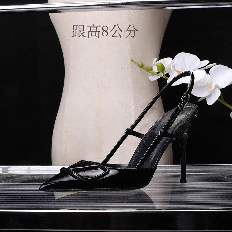 High heels women's French spring and summer light mouth wedding shoes fashion 2025 nude small fragrance versatile stiletto pointed head bag head