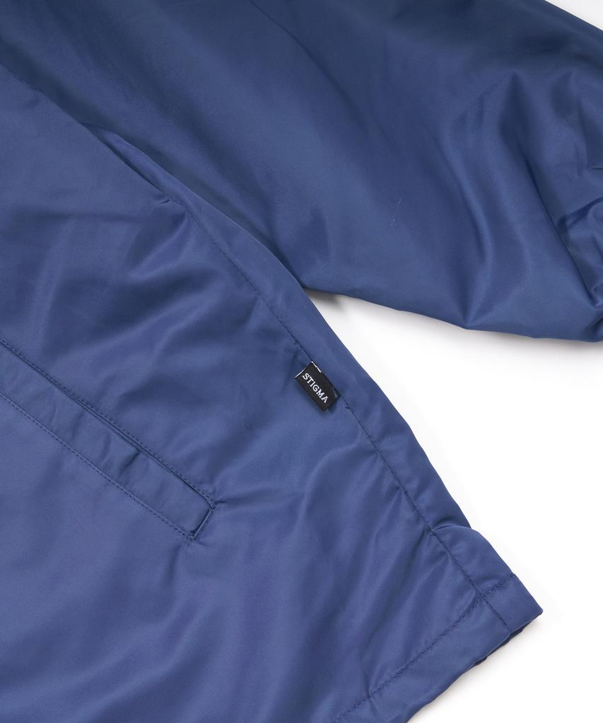 Stigma Old Letter Oversized Coach Jacket Blue