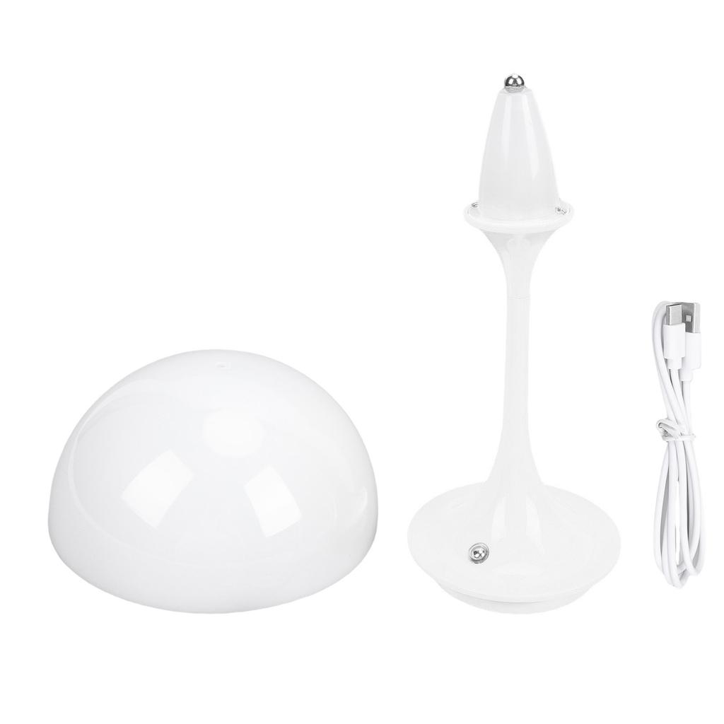 Mushroom Table Lamp 3 Color Temperatures Stepless Dimmable Touch Control Rechargeable Mid Century Modern Lamp for