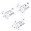 5pcs 21.2mm 22.3mm 23.7mm Solar Panel Mounting Aluminum Alloy Bracket End Mid Clamp T-Blocks Square Nuts M8 T-Sliding Nut