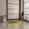 Bathroom Rug Polyester Leaf Shape Non Slip Soft Absorbent Shower Mat for Entryway Patio Bathtub