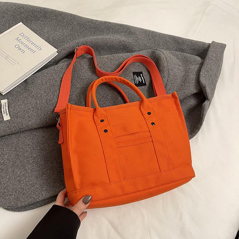 Large capacity bag versatile casual canvas shoulder bag handbag college student fashion tote bag women