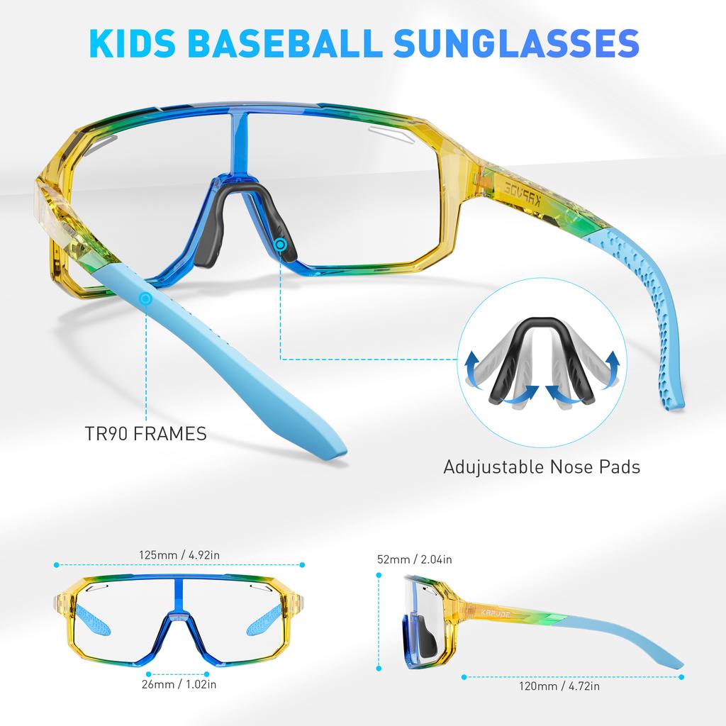 Children Riding Glasses UV400 MTB Road Bike Cycling Pochromic Sunglasses Bicycle Outdoor Sports Running Eyewear