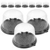 HOLIDYOYO Disposable Cake Boxes, Dessert Boxes (100-Piece Set), Clear Cake Cases with Dome Lids for Snacks, Cakes, Desserts, Cheese, Mooncakes, Muffin