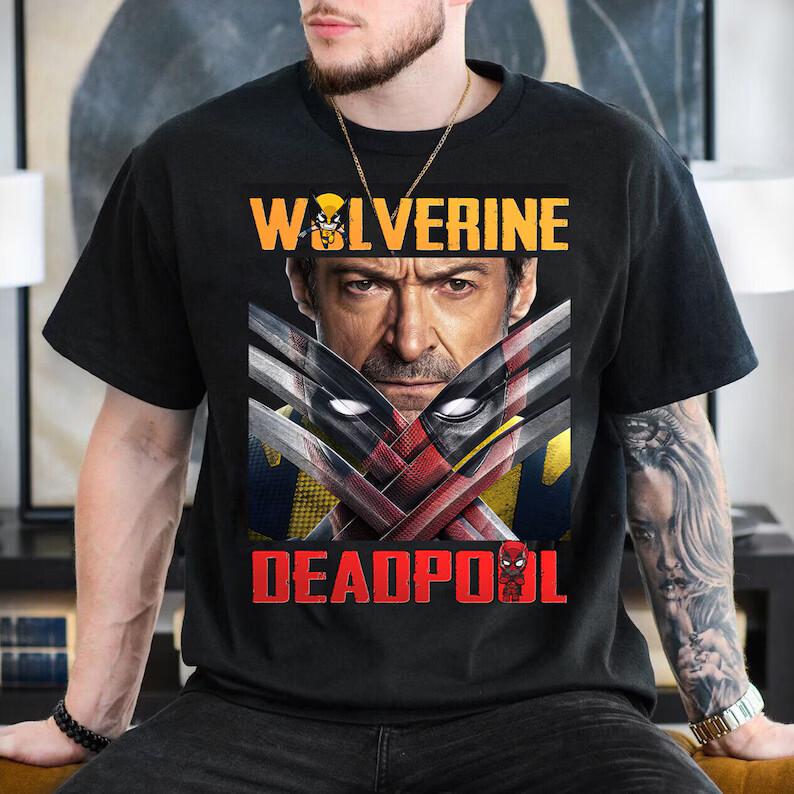 Deadpool and Wolverine Tshirt Deadpool 3 Movie Shirt Hugh Jackman Unisex T-Shirt XXL