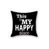 New Black Modern Simple Letter Series Sofa Cushion Pillow Cover Bedside Bedroom Backrest Pillow