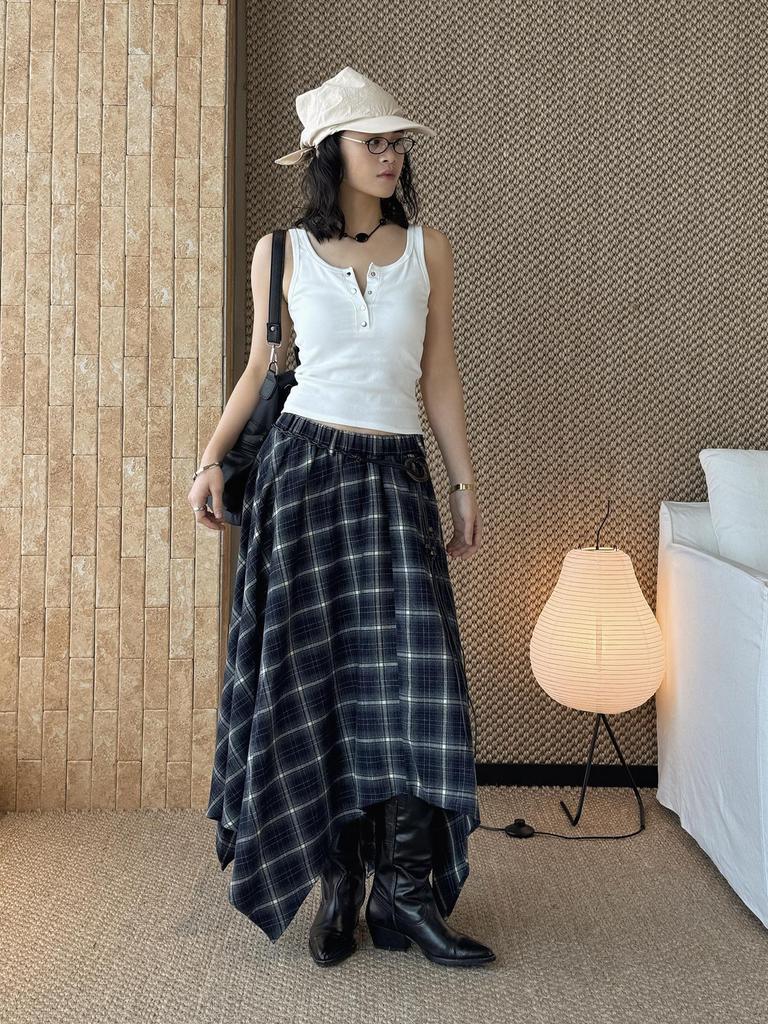 Xu Man Spring Retro Button-Up Cropped Vest - Slimming Fashion Top for Women