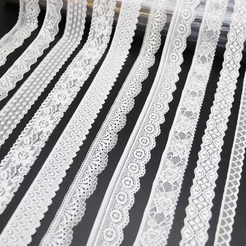 (5 Meters/lot) White Elastic Lace Fabric Underwear Stretch Laces Trim DIY Crafts Sewing