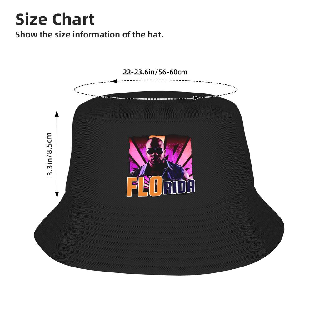 Flo Rida Bucket Hat Summer Fashion Fisherman Hats For Men Women Breathable Vacation Caps Hip Hop Custom Sun Hats