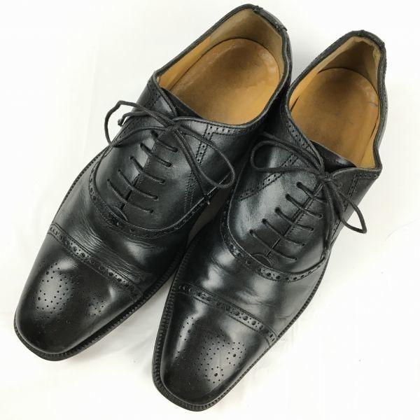 TOD'S Size 9 (27.028.0cm) Semi-Brogue Cap Toe Business Shoes Black Men's(USED)
