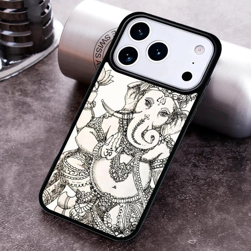 

God of wisdom Ganesh elephant Phone Case for iPhone 17 16 15 Pro Max Air 14 13 12 11 Plus Shockproof Cover iPhone 16