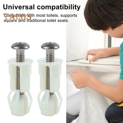 2/4Pcs Toilet Seat Bolt Kit Heavy Duty Universal Toilet Seat Screws Kit Easy Installation Toilet Cover Fixing Screws