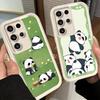 Phone Case for Samsung Galaxy S26 S25 Ultra S24 FE Cute Cartoon Panda Shell S23 Plus S22 + S21 S20 5G Soft Silicone Funda