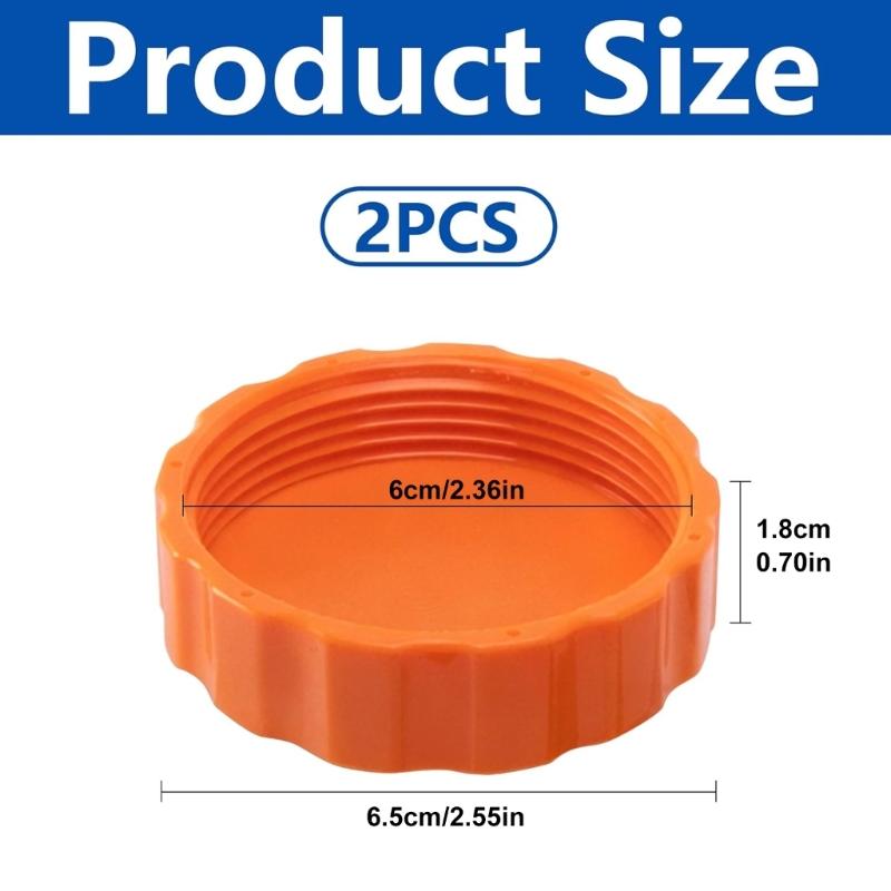 Pack Of 2 Plastic Drain Cover Caps For Sand Filter Pumps Replacement Parts Thread Size 60mm Threaded Pool Accessory