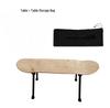 Skateboard-Style Portable Solid Wood Folding Table for Camping and Outdoor Use