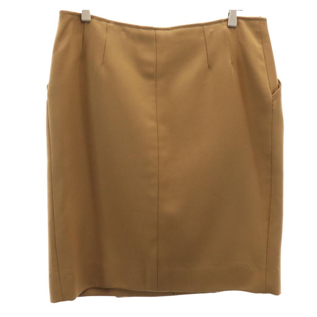 Hermes Made In France Midi Length Wrap Skirt 40 Brown Women Used