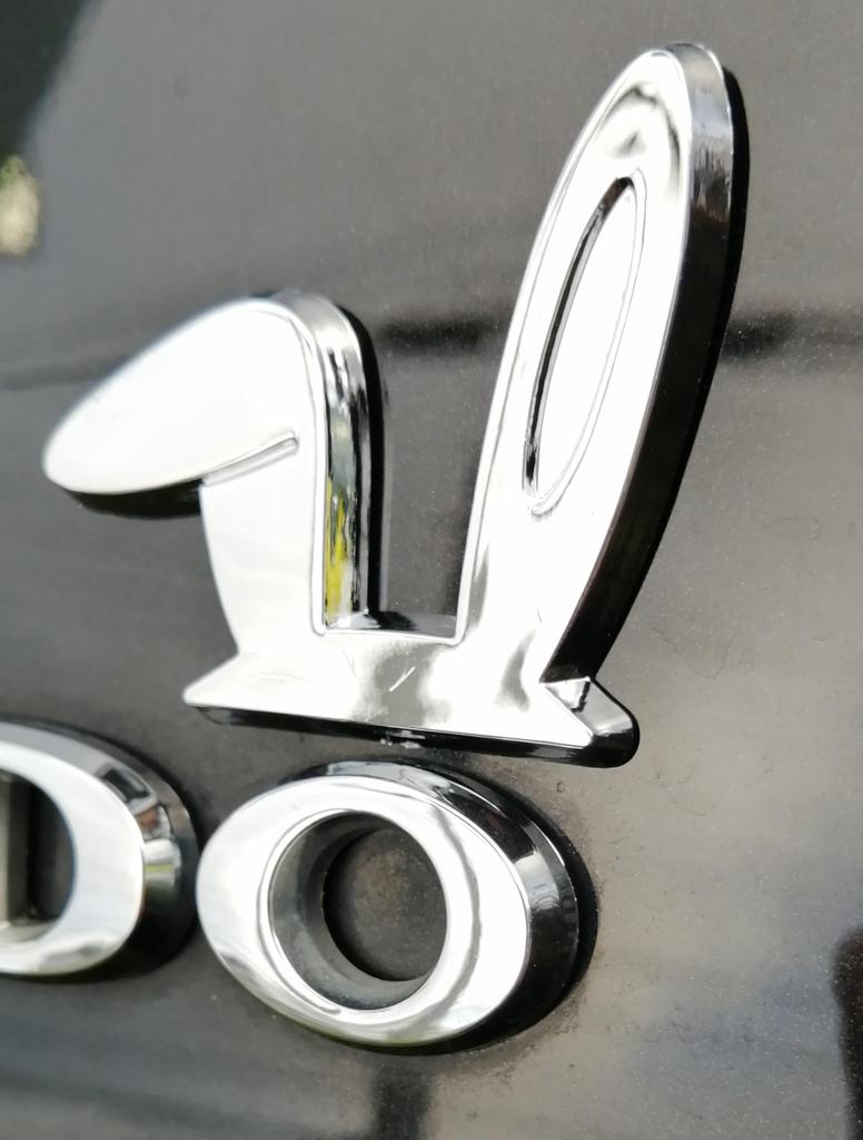 L-hotse Rabbit Ears 3D Plated Emblem Car Sticker