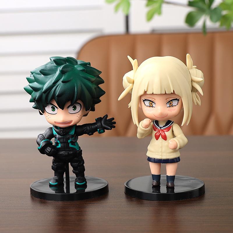 10cm Anime MHA Figure All Might action Figure Toga Himiko Figura Todoroki Shouto Midoriya Izuku Eijiro Kirishima model Toy Gift