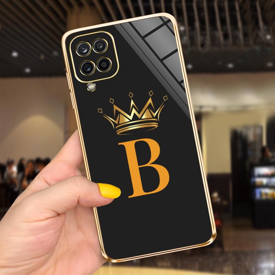 For Samsung Galaxy A12 Case Luxury Black Pink Couple Letters Cover Soft Fundas Phone Case For Samsung A12 F12 M12 F62 M62 Bumper