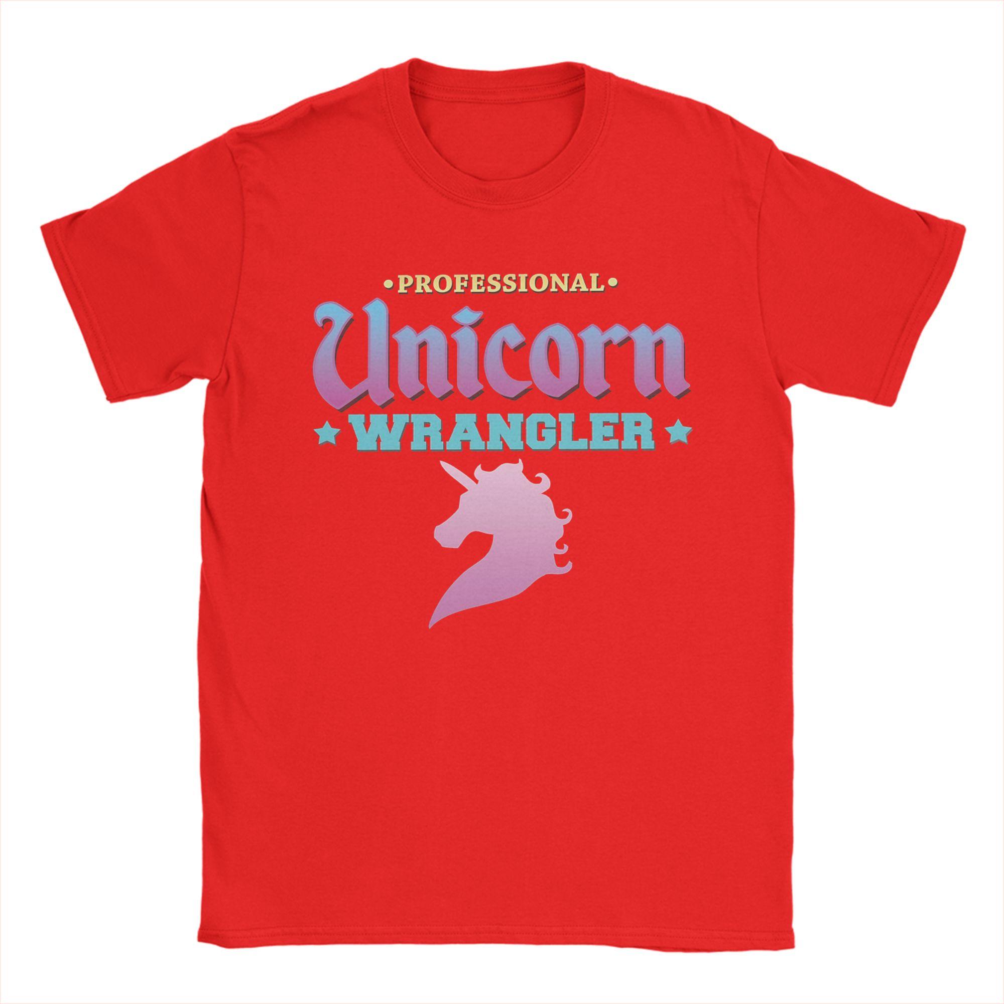 

Professional Unicorn Wrangler T Shirt Summer Cotton T Shirts For Mens Printed Tee Shirt ShortSleeve Y2K Basic Top Tees S