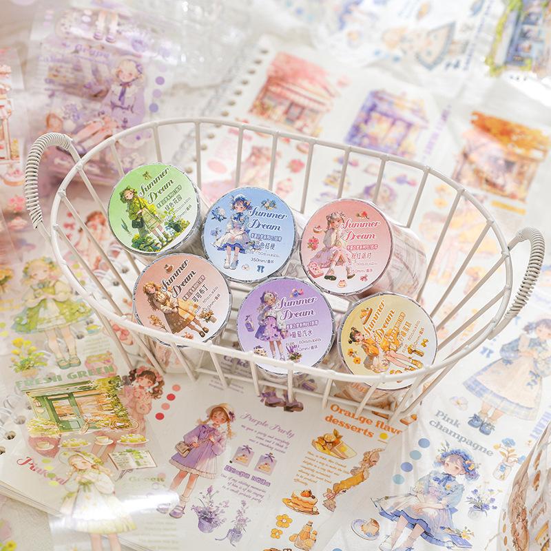 1pcs DIY Decoration Adhesive Tapes Japanese Ji Xia's Dream Washi Tapes Masking Tapes stickers stationery