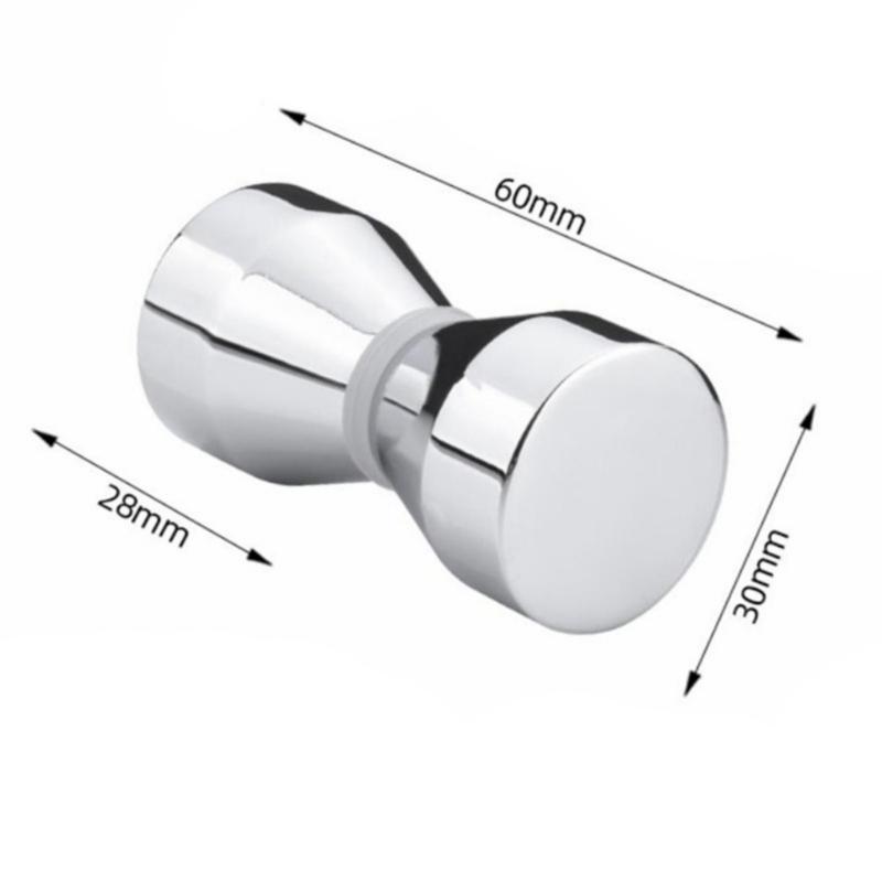 Rukojeť dveří ze slitiny hliníku Elegantní rukojeť skleněných dveří Oboustranný tahový kování pro koupelny a kancelářské prostory