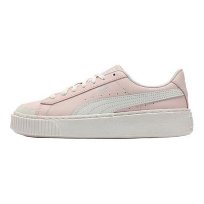 Scarpe da Ginnastica Basse Casual Retro con Zeppa Donna Rosa Bianco 397250-02