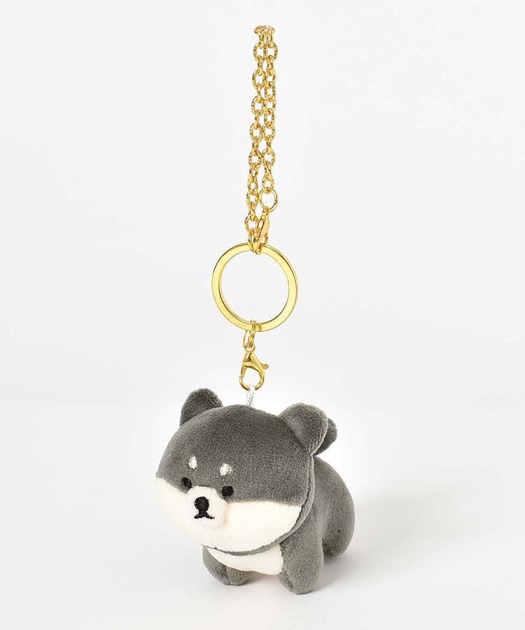 [Accent] Fluffy Friends Shiba Inu Key Charm, Keychain, Bag Charm (Black Shiba)