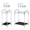 Fujiboeki Umbrella Stand, Holds 15 Umbrellas, 47.5cm Wide X 28.5cm Deep X 62cm High, Chrome, Assembly Required, Product Number: 95710
