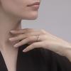 Engraved Women's Hugging Hands Ring – Fashionable European & American Style with English Letter Design