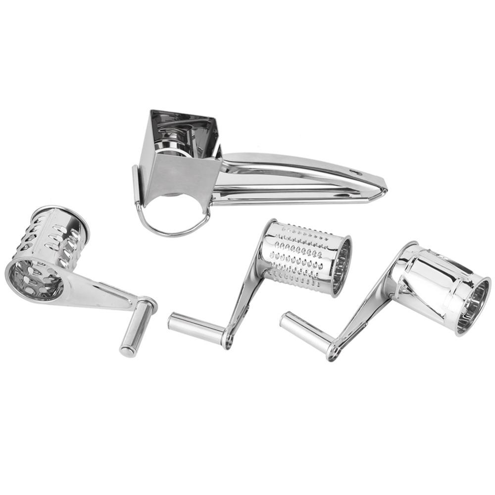 Rotatable Hand Crank Cheese Grater Silver Cheese Cutter Slicer Rotary Cheese Grater Kitchen