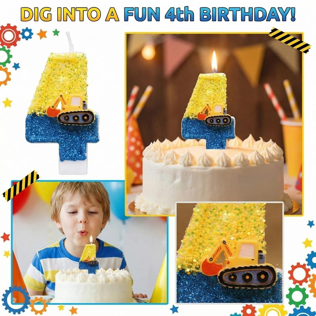 Fashion Cartoon Creative Birthday Candles Party Digital Candles