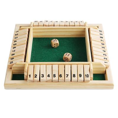 Four-Sided Number Flip: Children's and Adult's Wooden Party Game