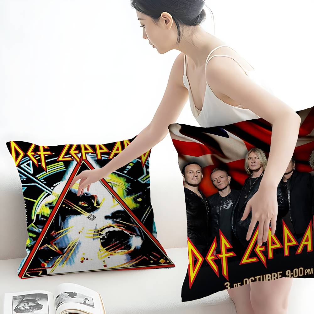 Classic Band D-Def L-Leppard Personalized Picture Text Home Decorative Pillows Household Gifts 45X45Cm
