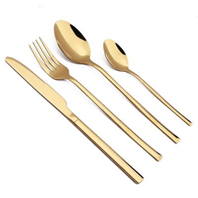 Set di posate da 4 pezzi Set di posate in acciaio inossidabile Coltello Forchetta Cucchiaio Set da tavola Stoviglie da cucina Set di posate nere Lavabile in lavastoviglie