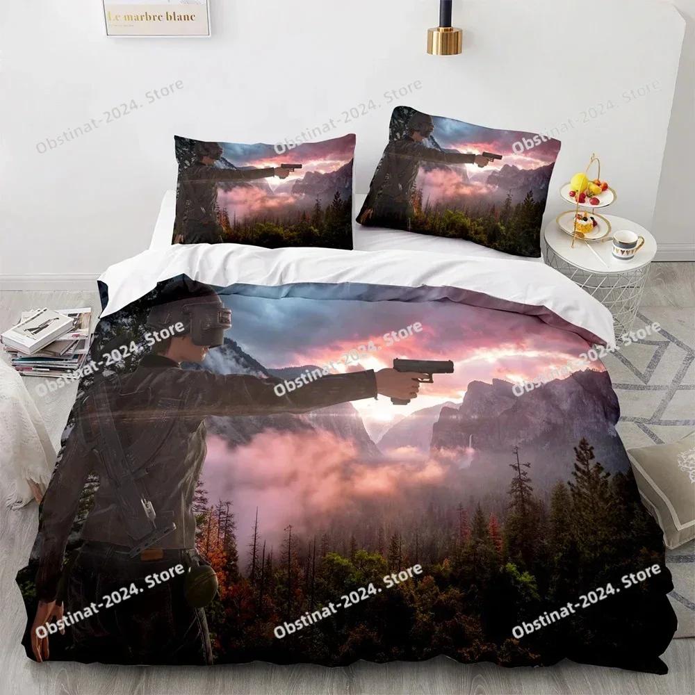 PUBG Bettwäsche Set Einzelbett Twin Full Queen King Size Spiel PUBG Bett Set Aldult Kinder Schlafzimmer Bettbezug Sets Weicher Druck Männer Frauen