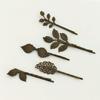 5Pcs Vintage Forest-Themed Hair Clip Featuring Handmade Retro Leaf Designs, Perfect for a Fresh And Artistic Look