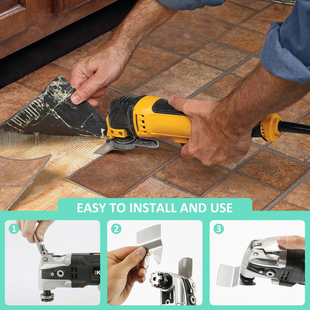 15Pcs Oscillating Tool Scraper Blades Kit Stainless Steel Multitool Blades Multipurpose Flexible and Rigid Cutting Scrapers Set