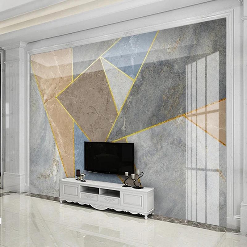 Wallpaper Modern Geometric Creative Abstract Marble Wall Mural Living Room TV Sofa Bedroom Luxury Wall Paper Home Decor