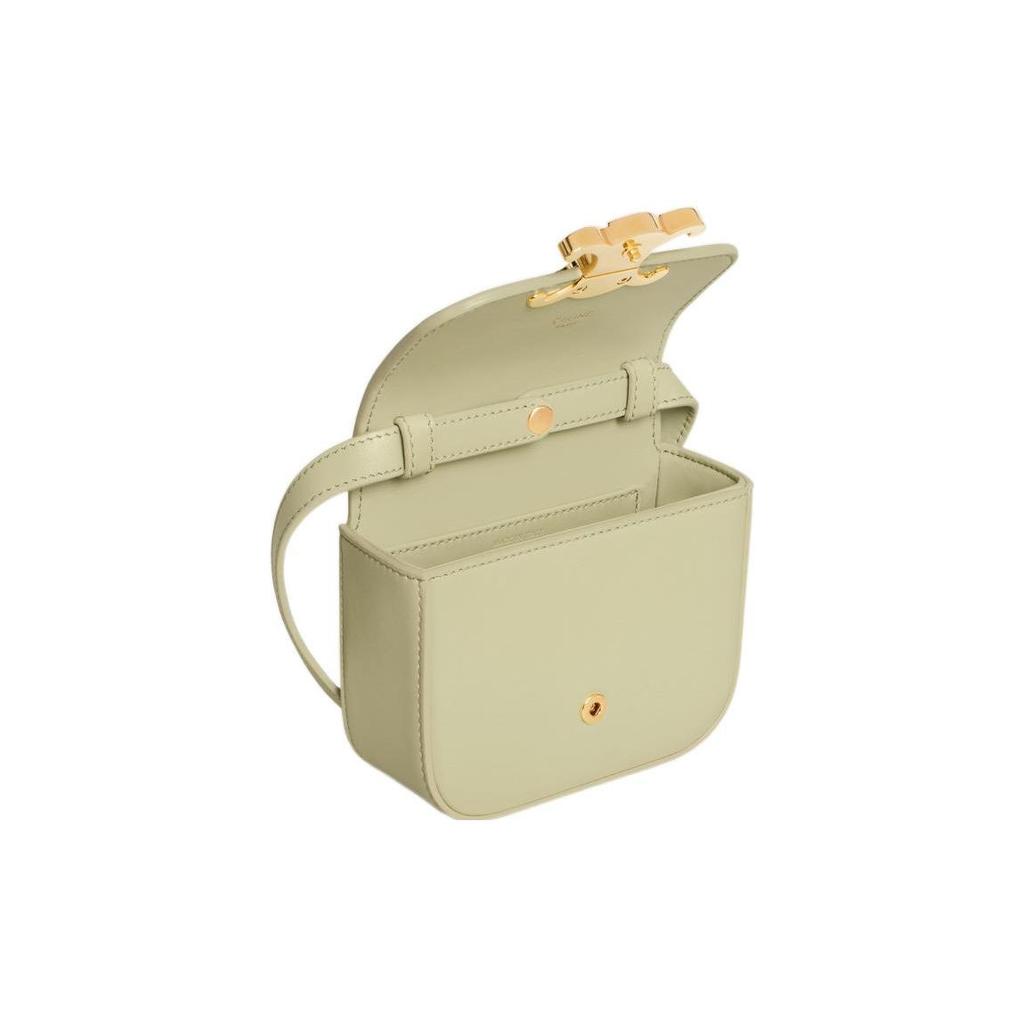 Celine Claude Arc De Triomphe Snap Closure Detachable Adjustable Shoulder Strap Mini Shoulder Crossbody Bag Women Bags Almond-Green 10I513DPV-29AG