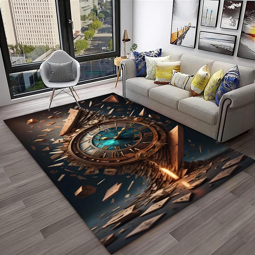 Retro Kompas Navigační Mapa Koberec pro Domácí Obývací Pokoj Ložnici Pohovku Rohožka Dekorace, Koberec do Dětského Hracího Koutku Protiskluzová Podlahová Rohožka