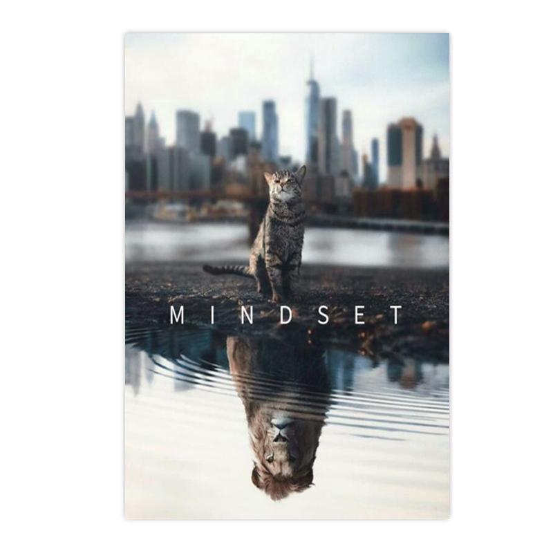 Funny Cute Cat Canvas Painting, Animal Big Eyes Kitty Posters and Prints, Pictures for Kids Room, Home Decor Quadro