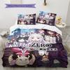 ReZero Starting Life In Another World Bedding Set, 1 Duvet Cover & 2 Pillowcases, Cozy Home Bedding, Great Gift Fans.xwn