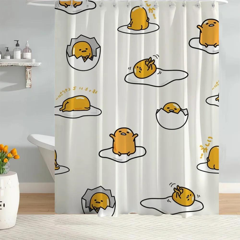 Curtains In the Bathroom Shower Curtain Home Tentacles Gudetama Waterproof Fabric Bathroom Curtains Bath Sets Accessories Set