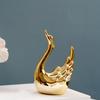 Elegant Swan Figurines: Ceramic Sculpture for Home Decor and Gifts