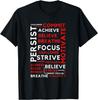 Motivate Achieve Gym Workout Fitness Weight Lifting Novelty T-Shirt